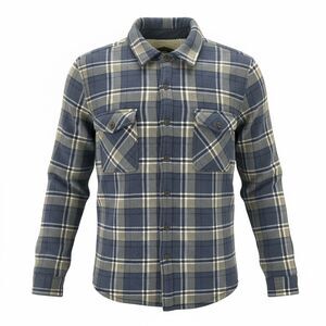 Freedom Foundry Sherpa Lined Flannel Shirt Men XL Blue Gray Plaid Jacket